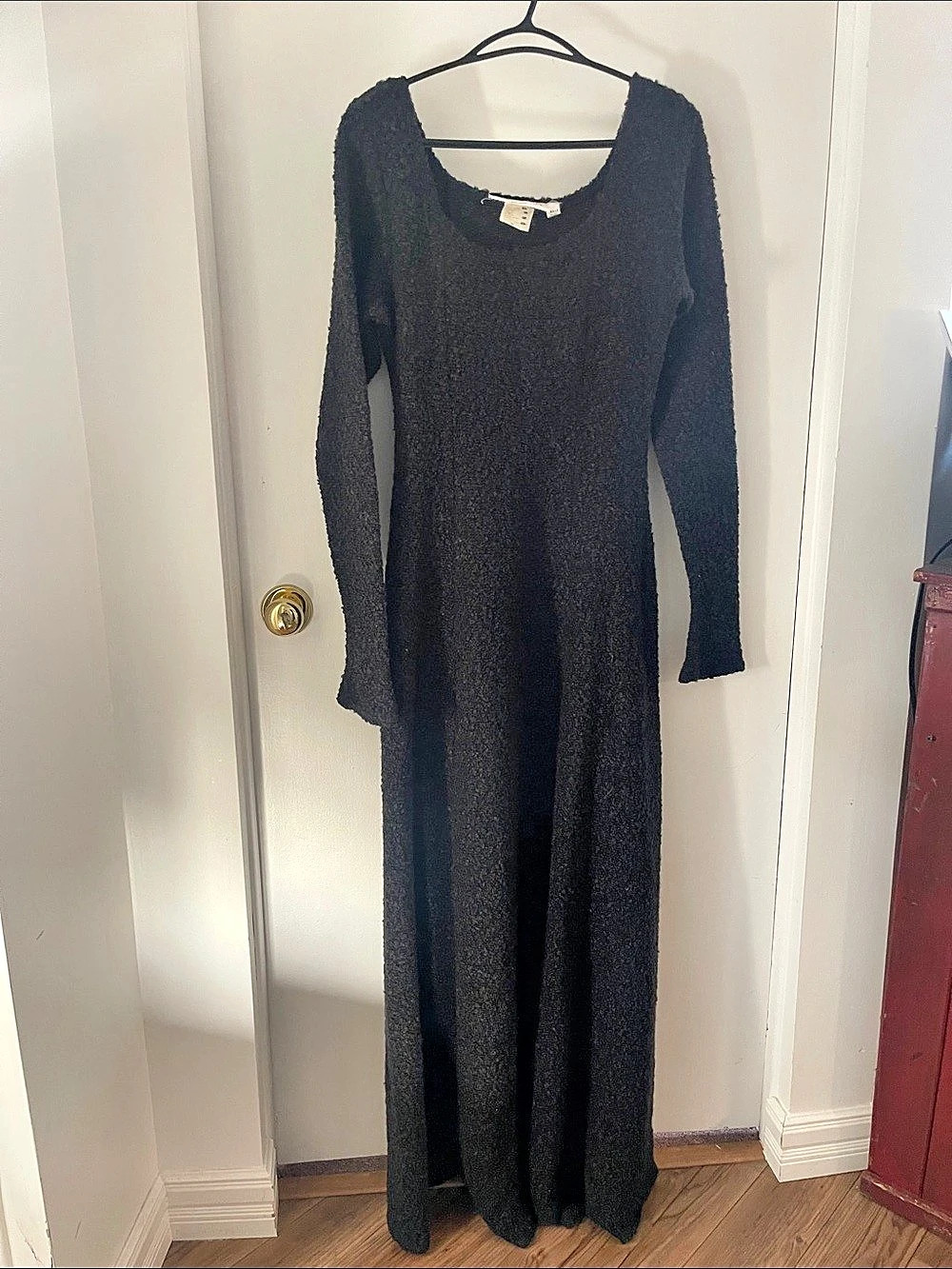 Lambertrand Black Knit Maxi Dress Size Medium